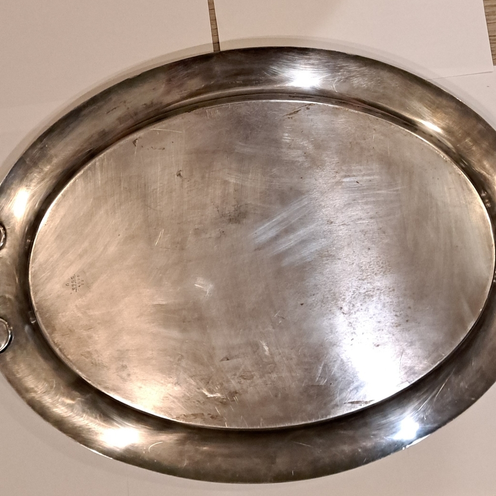 Vintage Reed & Barton EPNS 1948 Monogrammed Serving Tray - Picture 6 of 6